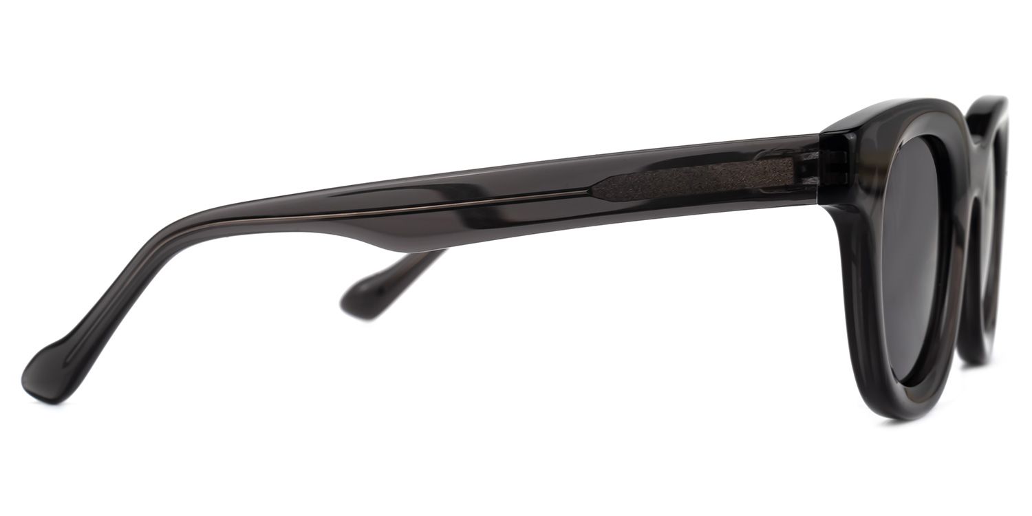 Dehateh - Round Grey Sunglasses | Vooglam 4