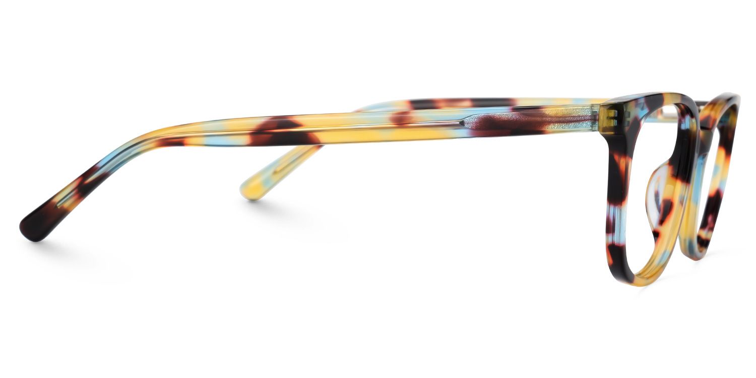Eloy - Rectangle Blue/Tortoise Eyeglasses by Vooglam - Product View 4