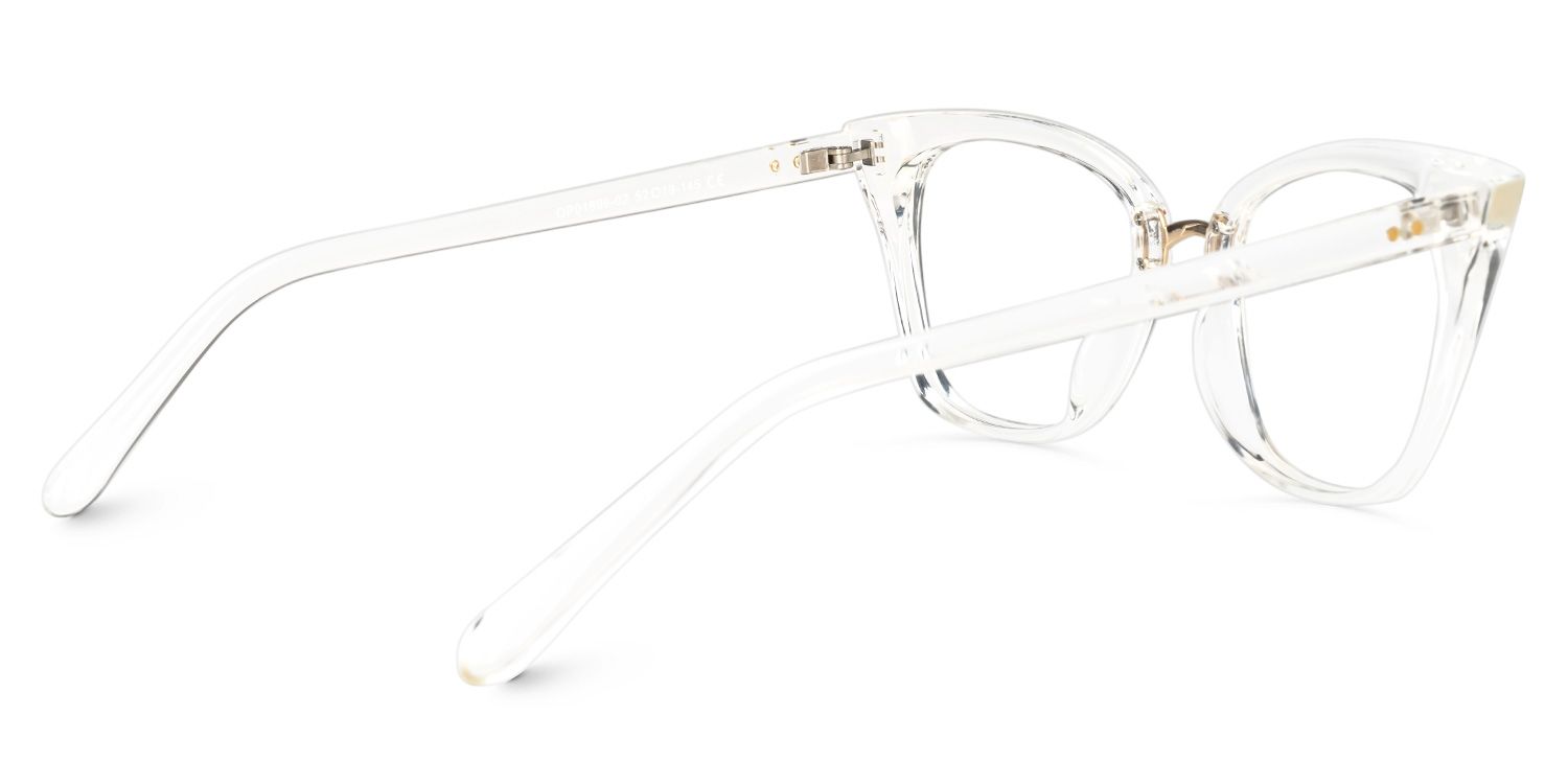Tacita - Cat Eye Clear Glasses Modern Retro Twist | Vooglam Side View
