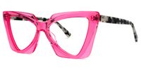 Deshawn - Cat Eye Pink Eyeglasses | Vooglam Front View