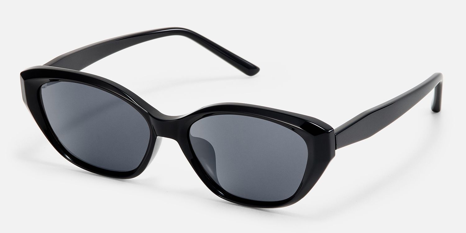 Strata - Geometric Black Sunglasses | Vooglam Front View