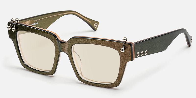 PIERCE - Piercing Pearlescent Brown Sunglasses | Vooglam