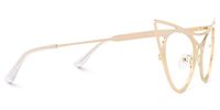 Elior - Cat Eye Gold Eyeglasses | Vooglam 
