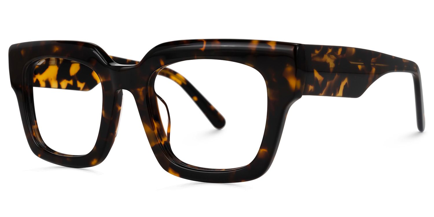 Denitsa - Square Tortoise Eyeglasses | Vooglam Front View