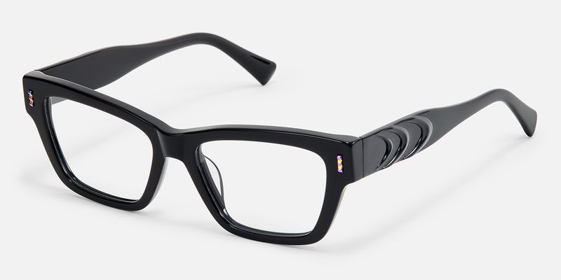 Surreal - Rectangle Black Eyeglasses