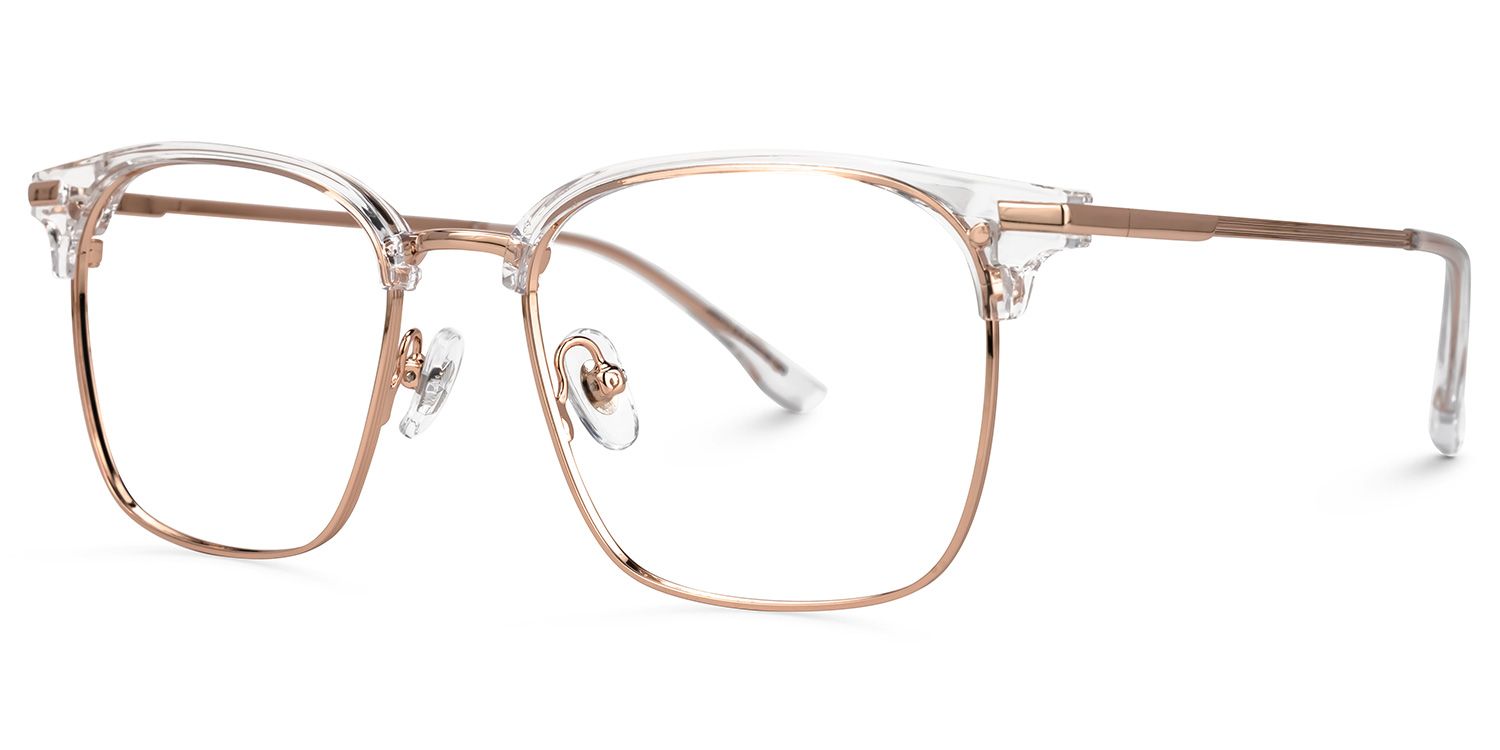 Derion - Browline Crystal Eyeglasses | Vooglam Front View