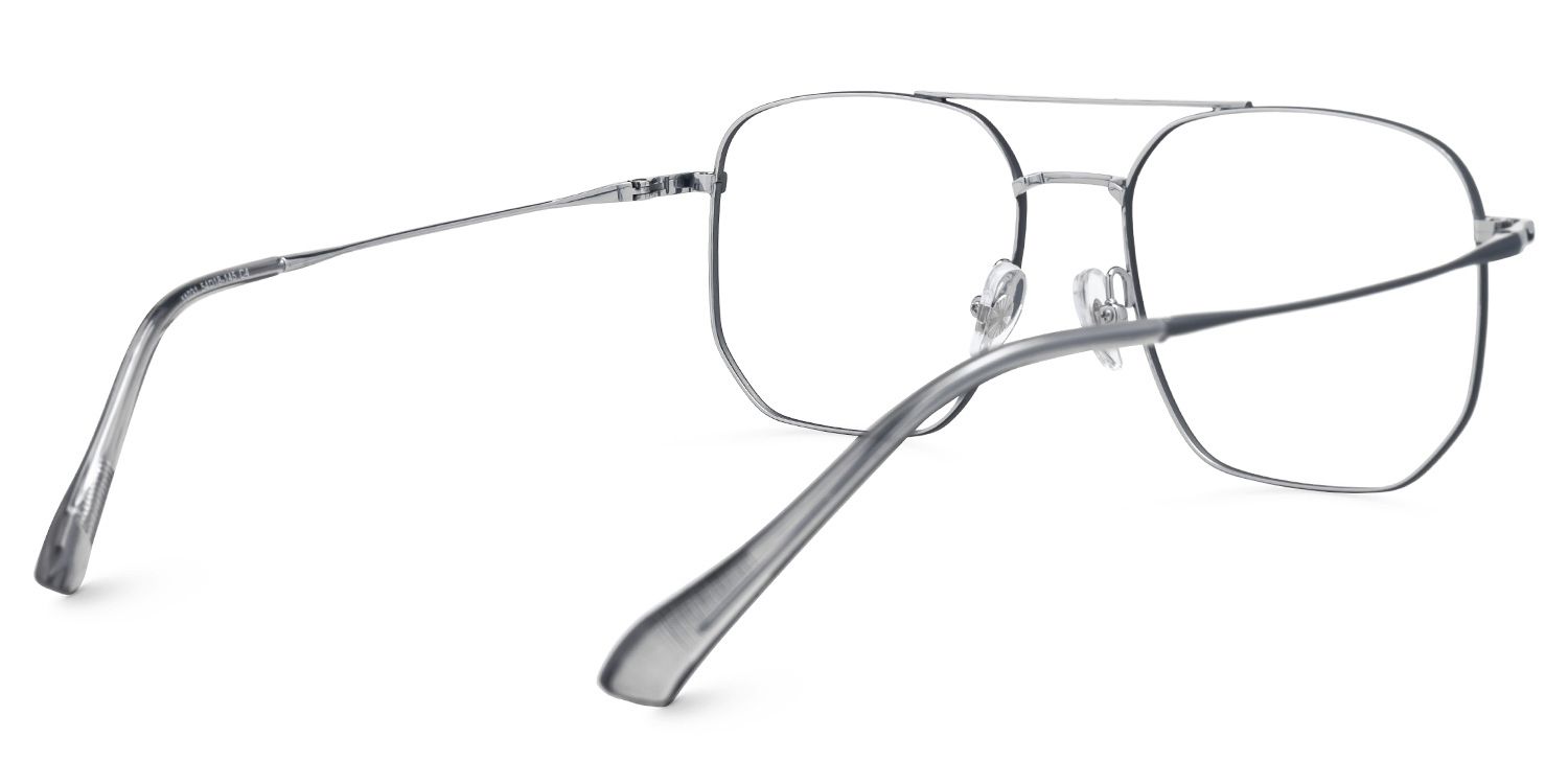 Emke - Aviator Black Eyeglasses | Vooglam Side View