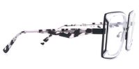 Electelm - Square Black/Crystal Eyeglasses | Vooglam 