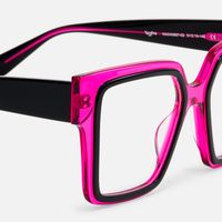 Huffman - Square Purple Eyeglasses | Vooglam Design Details