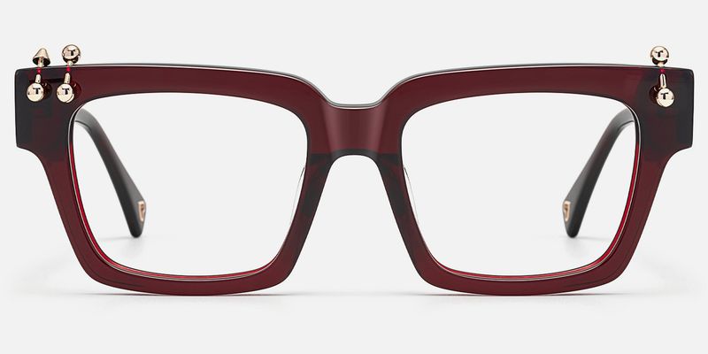 PIERCE - Square Red Eyeglasses