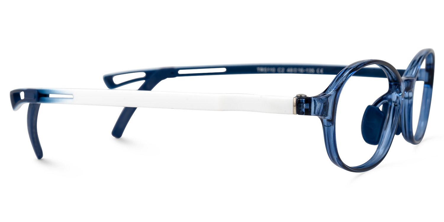 Ryleigh - Oval Blue Kids Eyeglasses | Vooglam 4