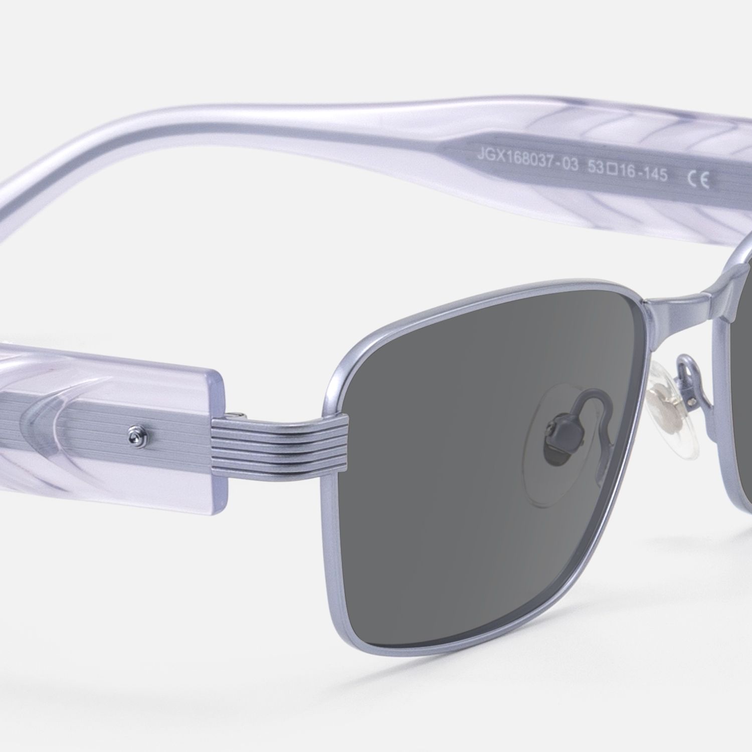 Toyo - Matte Purple Pearlescent Sunglasses | Vooglam Design Details