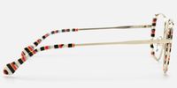 Milana - Square Black/Red Eyeglasses | Vooglam Side View