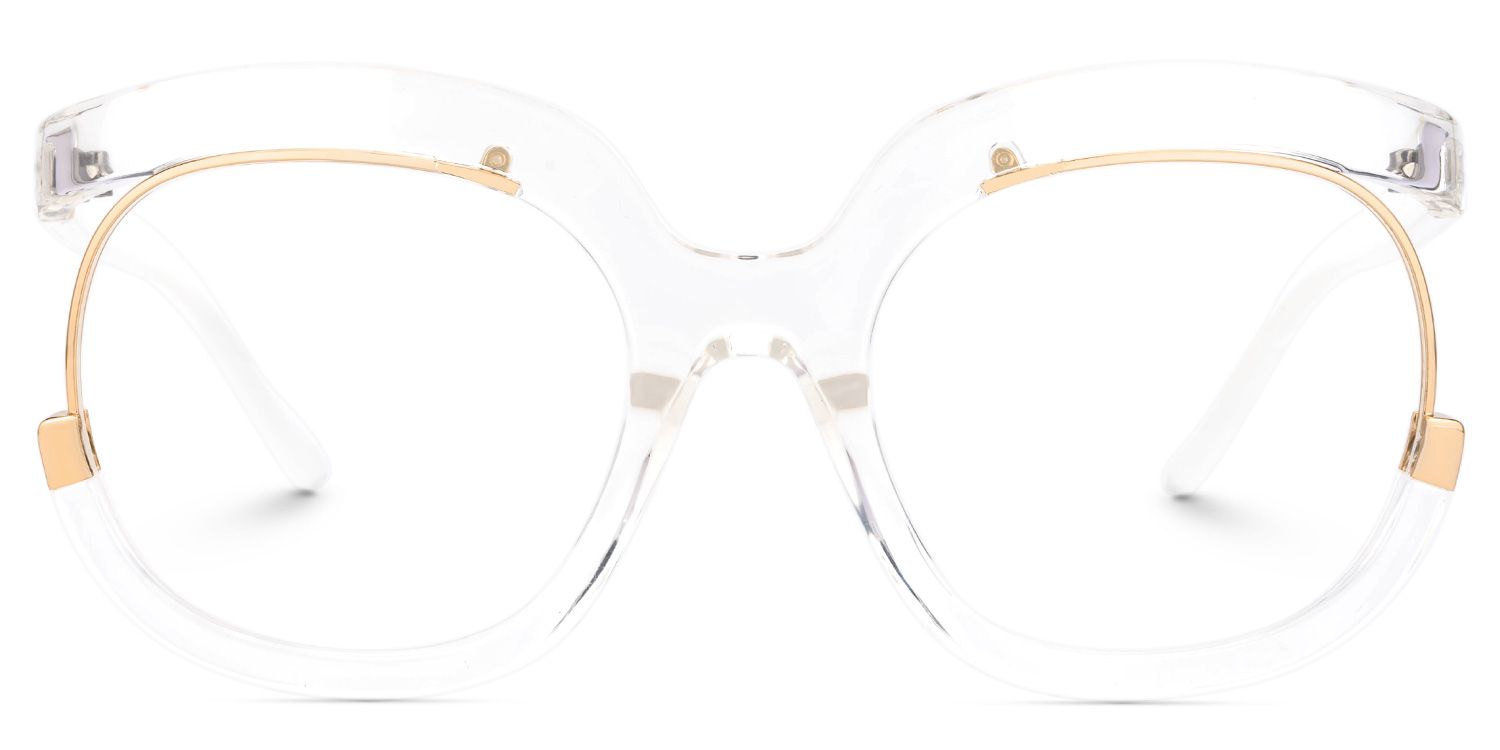 Fredia Avant-Garde Crystal Glasses with Gold Accents | Vooglam Angle View
