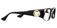 Claire - Rectangle Black/White Eyeglasses | Vooglam 