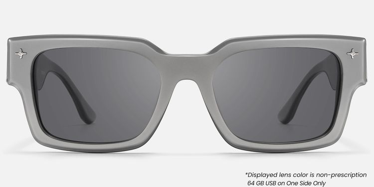 The Programmer - Bold Silver USB Sunglasses | Vooglam