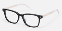 Lajos - Rectangle Black Eyeglasses | Vooglam Front View