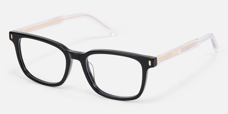 Lajos - Rectangle Black Eyeglasses