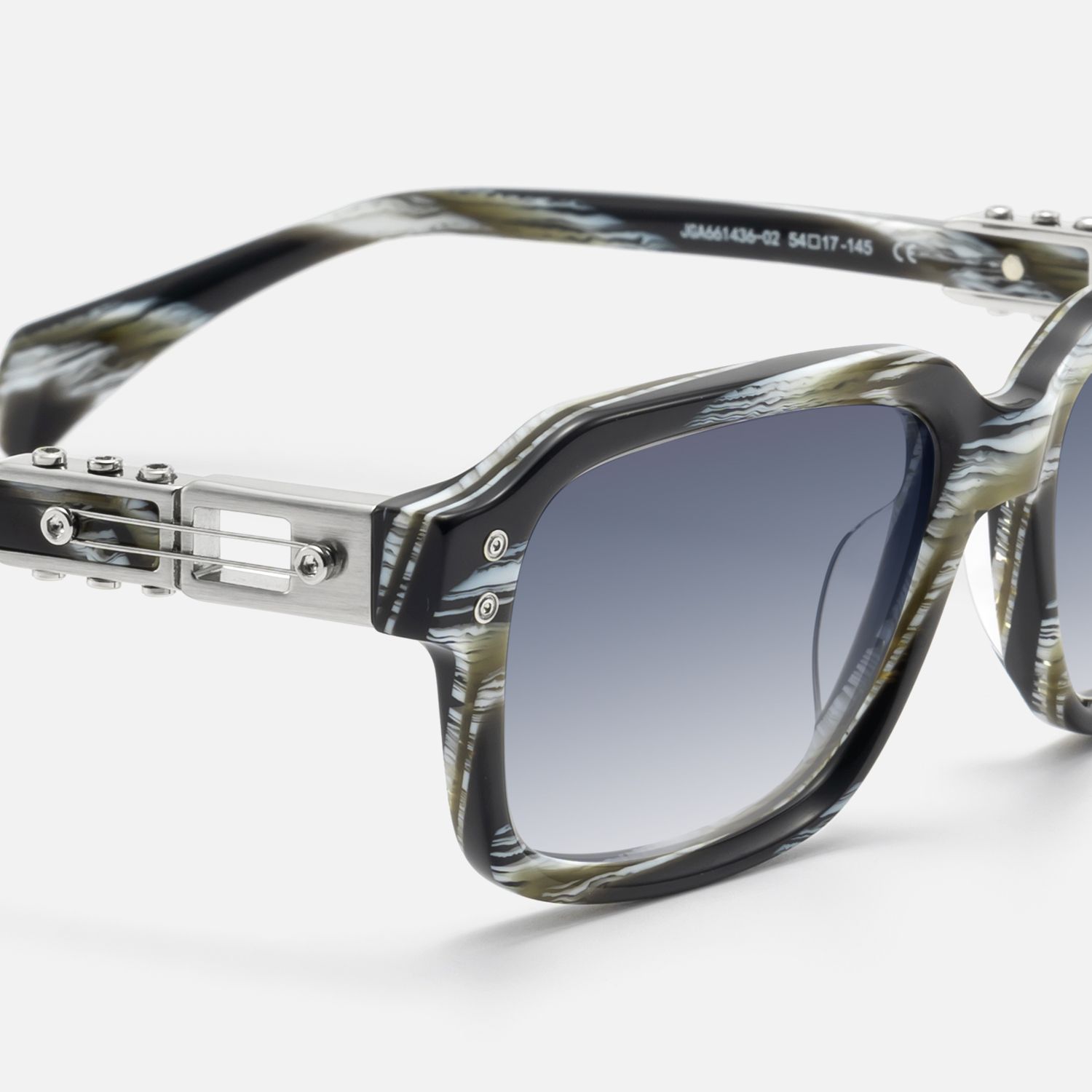 Anacortes - Gray Horn Rim Gradient Guitar Shades | Vooglam Design Details