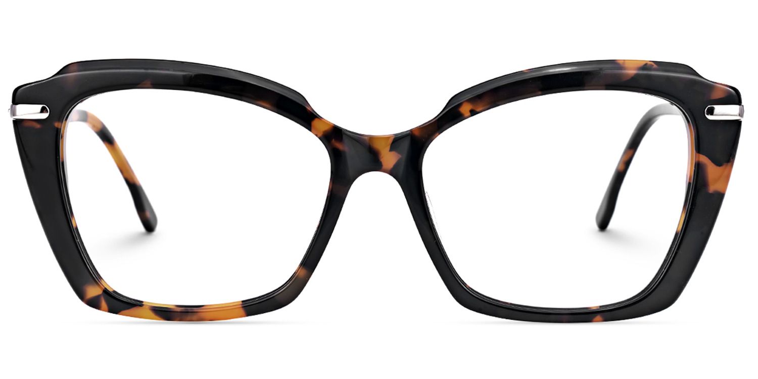 Elspeth - Cat Eye Tortoise Eyeglasses by Vooglam - Angle View
