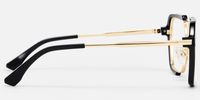 Porsha - Aviator Black Eyeglasses | Vooglam Side View