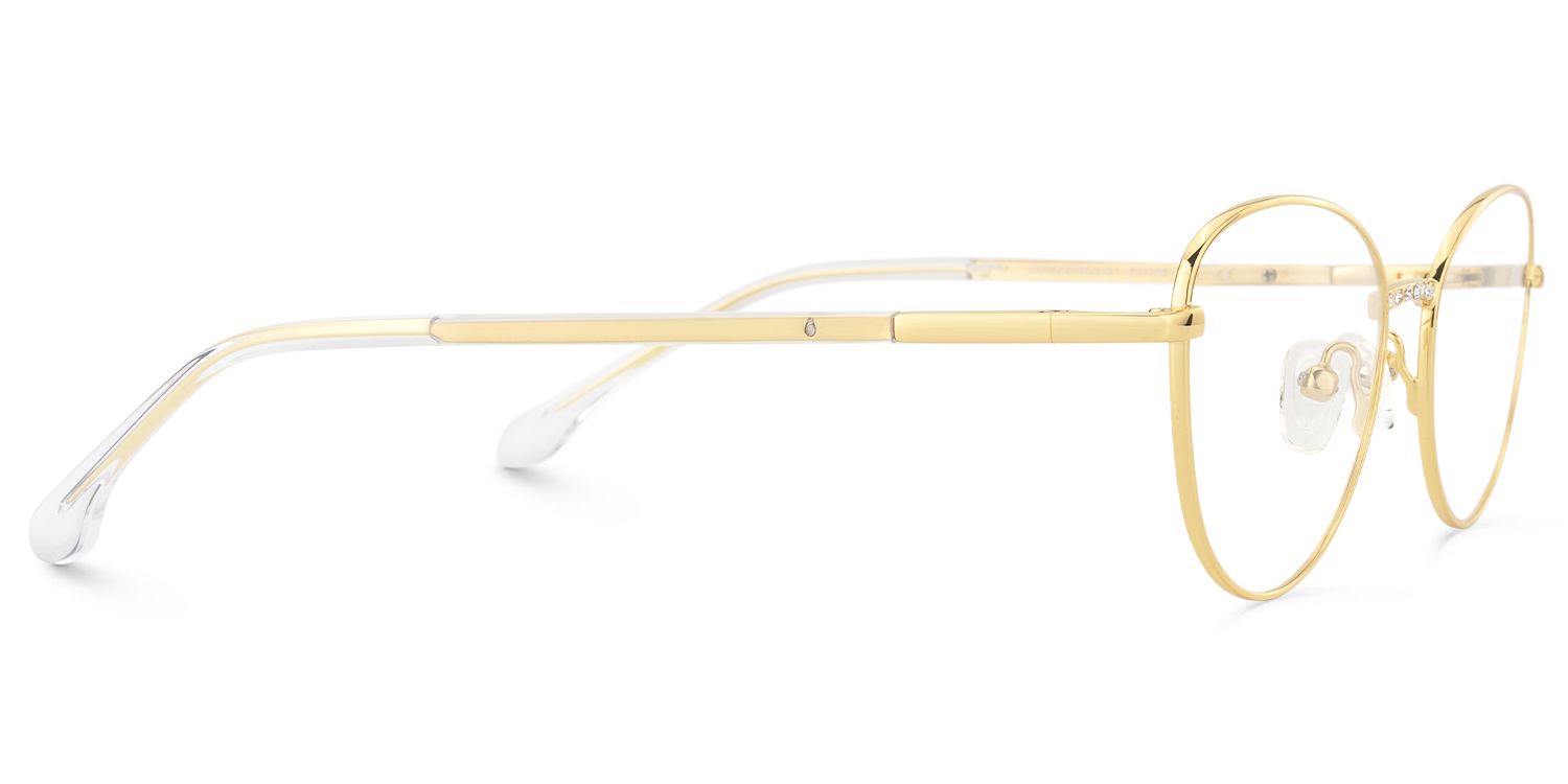 Starlette - Cat Eye Gold Eyeglasses | Vooglam 4