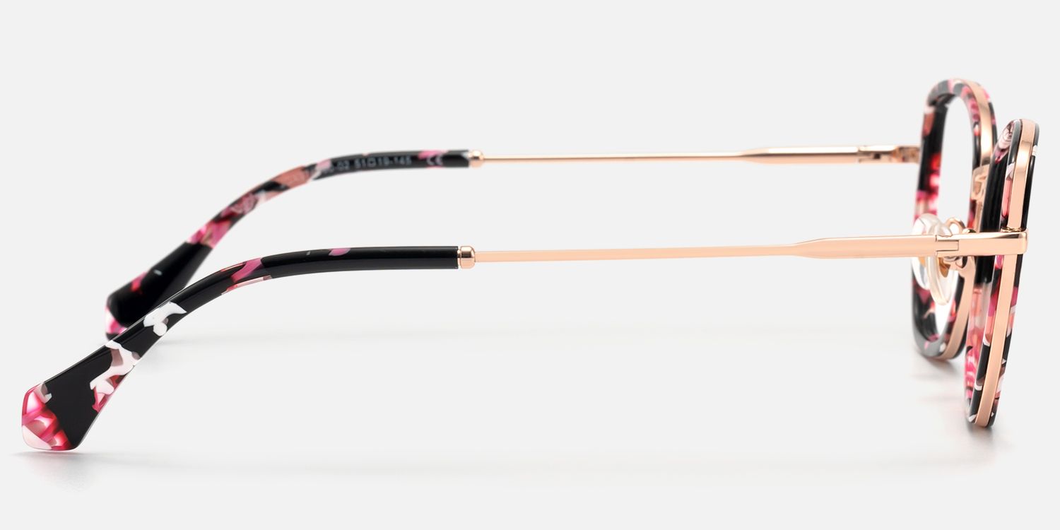 Wanderer - Geometric Floral Eyeglasses | Vooglam Side View