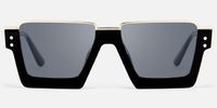 Dardhan - Rectangle Black Sunglasses | Vooglam Angle View