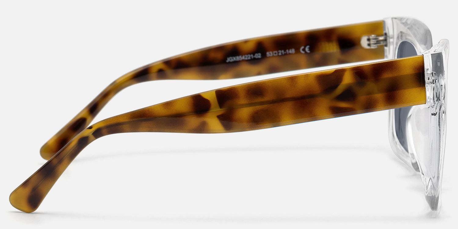 Pacheco - Rectangle Crystal Sunglasses | Vooglam Side View