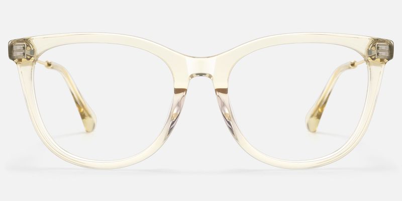 Bask - Square Yellow Eyeglasses