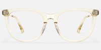 Bask - Square Yellow Eyeglasses | Vooglam Angle View