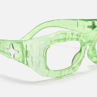 The Geologist - Geometric Green Eyeglasses | Vooglam Design Details