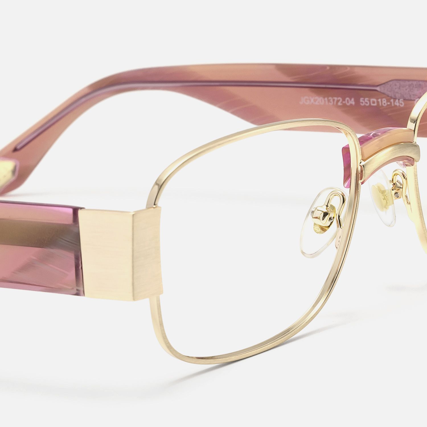 Nyame - Rectangle Gold Eyeglasses | Vooglam Design Details