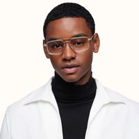 Navigator - Aviator Transparent Eyeglasses | Vooglam On Model 2