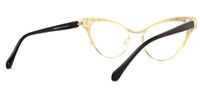Callista - Cat Eye Green/Gold Eyeglasses | Vooglam Side View