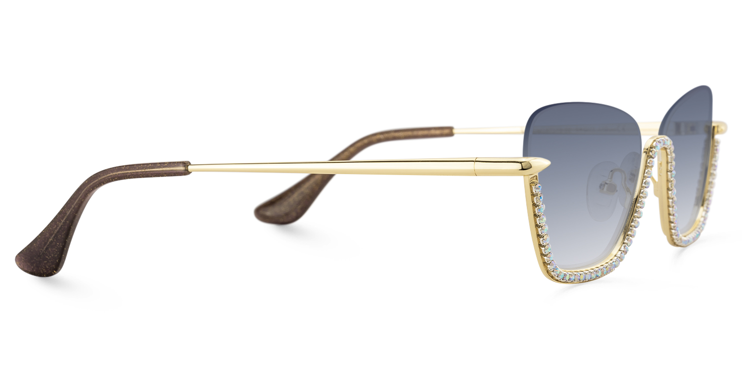 Viva - Cat Eye Gold Sunglasses - 4