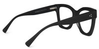 Clara - Square Black Eyeglasses | Vooglam Side View