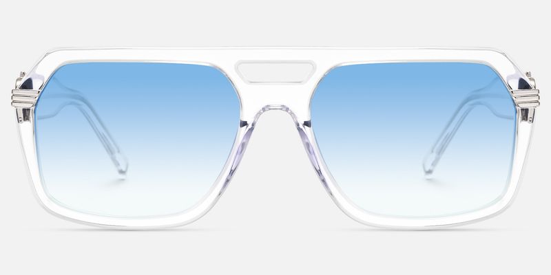 Maverick - Clear Blue Aviator Sunglasses | Vooglam
