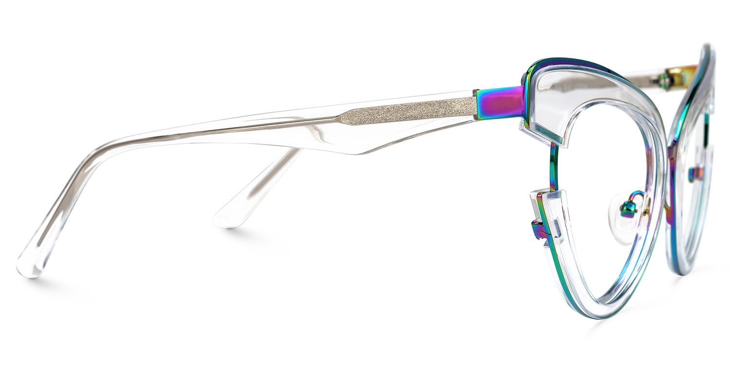 Jazzy - Cat Eye Crystal Eyeglasses by Vooglam - Product View 4