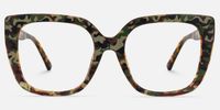 Sargent - Bold Square Camo Statement Glasses | Vooglam Angle View