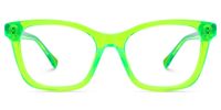 Coexist - Rectangle Green Eyeglasses | Vooglam Angle View
