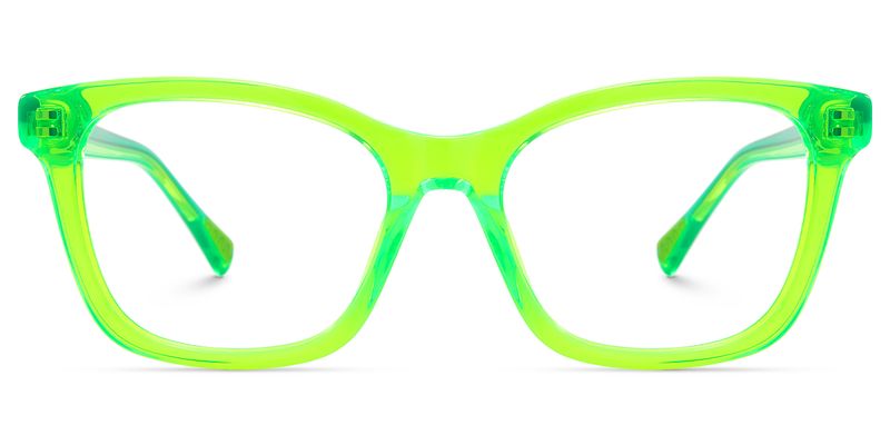 Coexist - Rectangle Green Eyeglasses | Vooglam
