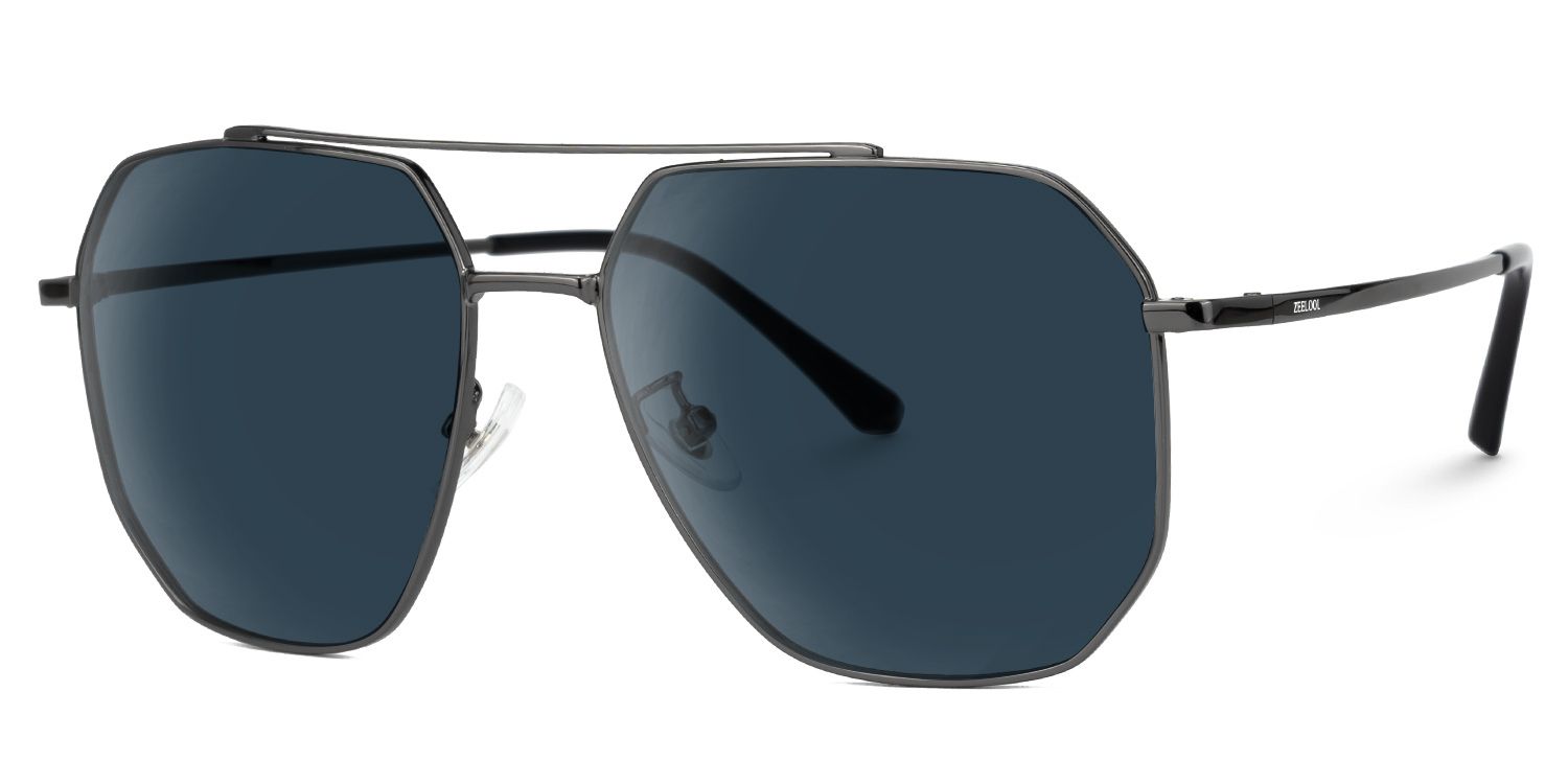 Federico - Aviator Black Sunglasses | Vooglam Front View