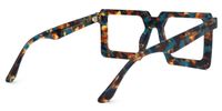 Ekavali - Unique Square Blue & Tortoise Glasses | Vooglam Side View