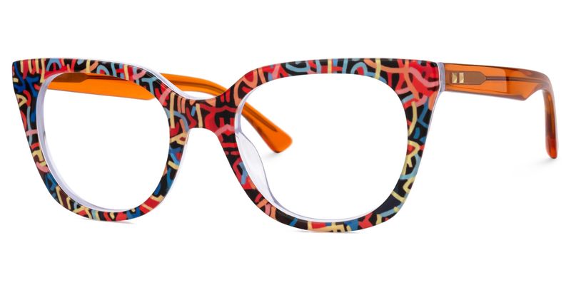 Stephanie - Cat Eye Pattern Eyeglasses