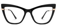 Egor - Cat Eye Black Eyeglasses | Vooglam Angle View