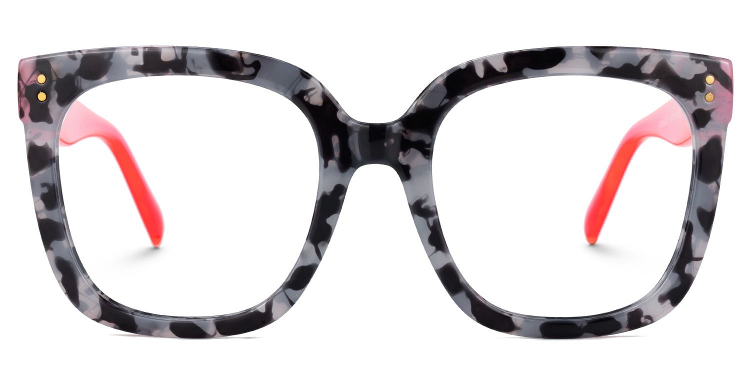 Ellema - Square Tortoise Eyeglasses | Vooglam Angle View