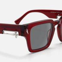 Stiletto - Rectangle Red Sunglasses | Vooglam Design Details