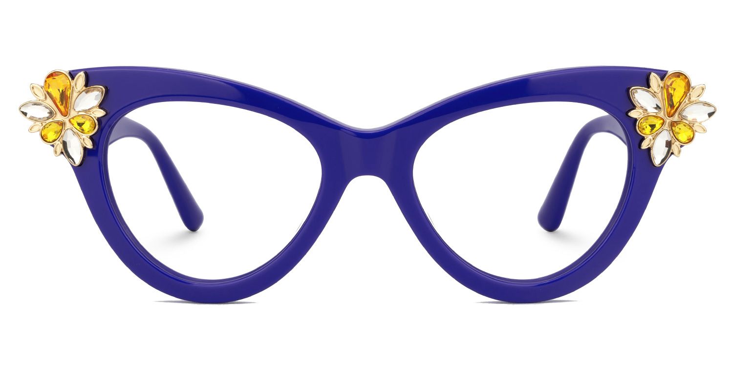 Farai - Cat Eye Purple Eyeglasses | Vooglam Angle View