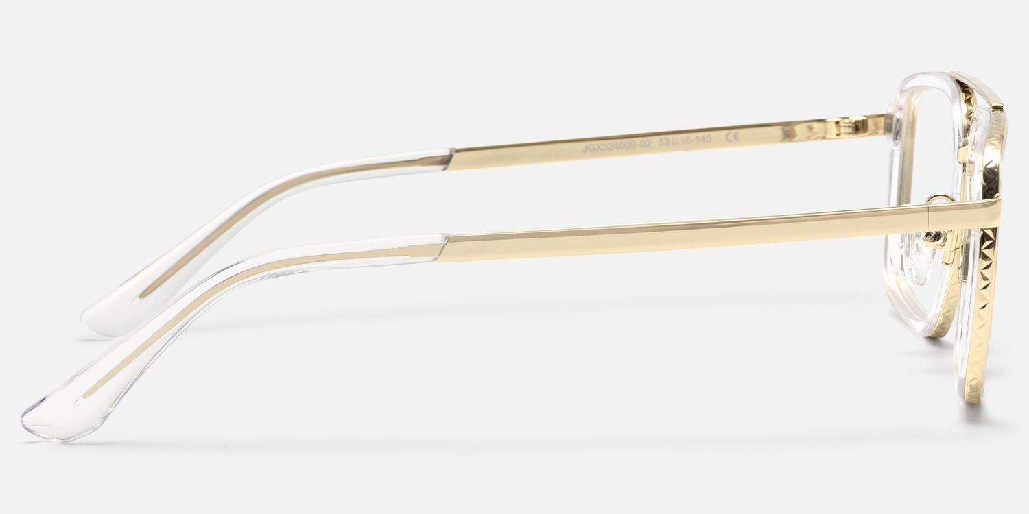 Navigator - Aviator Transparent Eyeglasses | Vooglam Side View